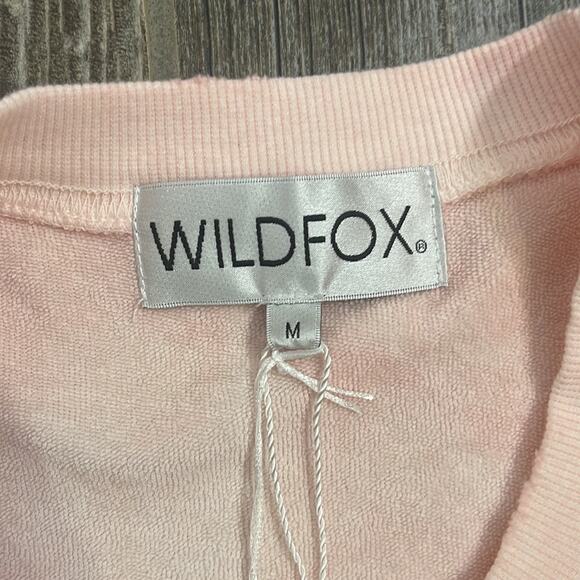 NWT Wild Fox distressed Multi Color Pink, Coral and beige sweatshirt Size: M - Picture 10 of 11